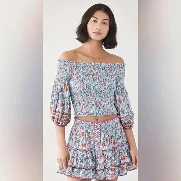Poupette St Barth
Ariel Smocked Top in Sky Blue Clary - Picture 1 of 8